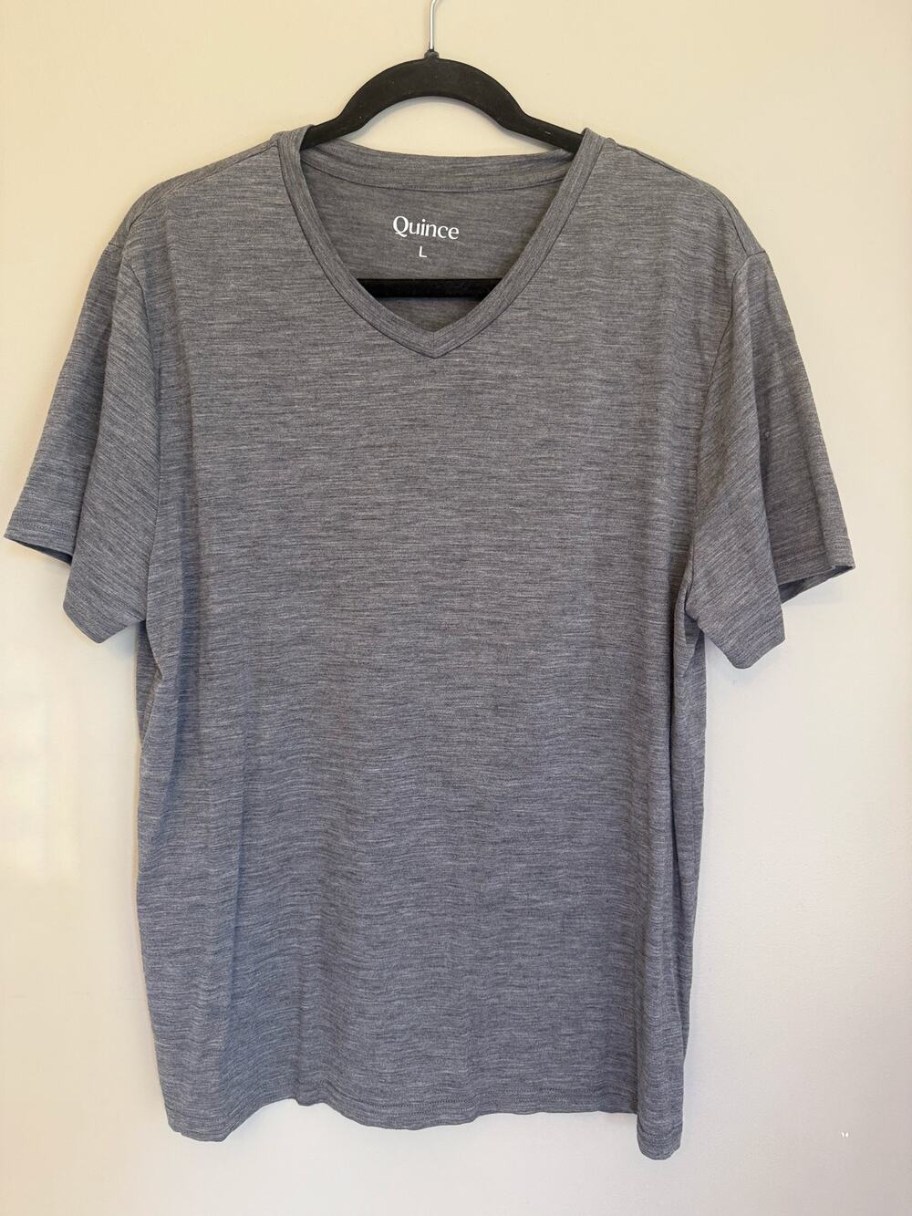 QUINCE Gray Merino Wool T-Shirt